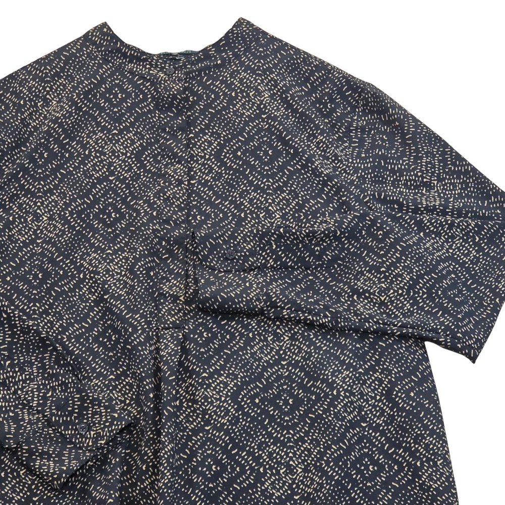 Lauren‎ Ralph Lauren Women's XL Long Sleeve Brown & Black Patterned Tunic